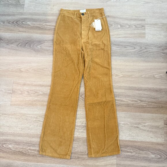 NWT Doen Melody Corduroy Pants, Mustard, 25 - Picture 4 of 6
